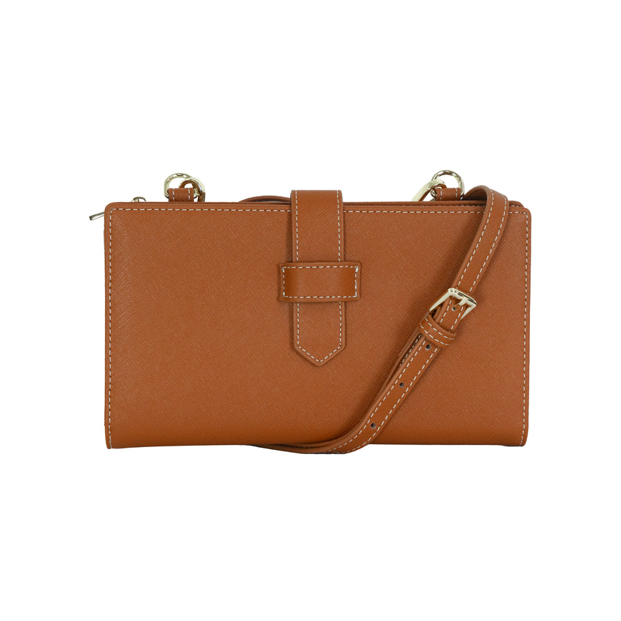 Lyra Travel Clutch - Caramel Brown