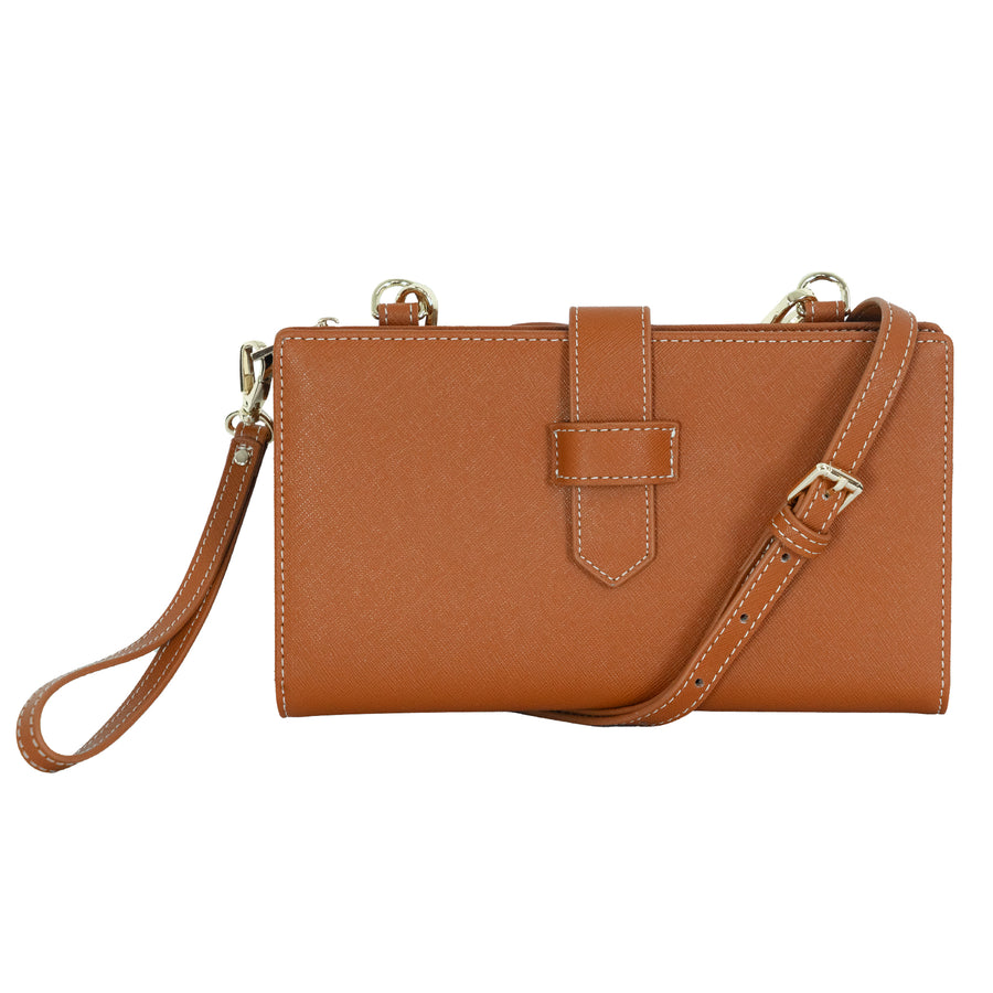 Lyra Travel Clutch - Caramel Brown