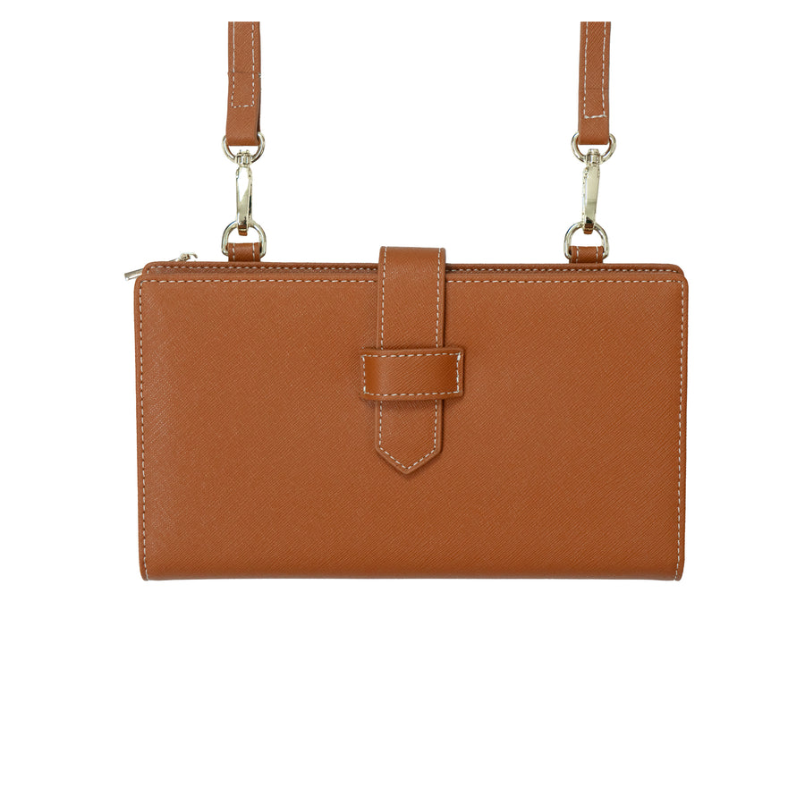 Lyra Travel Clutch - Caramel Brown