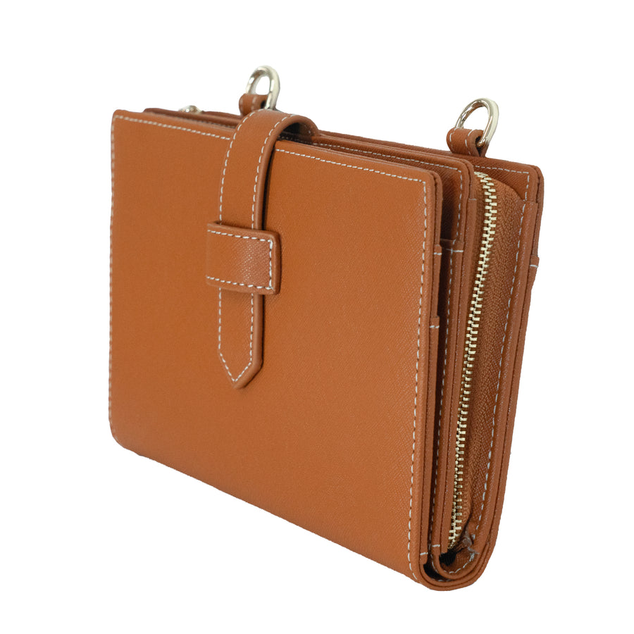 Lyra Travel Clutch - Caramel Brown