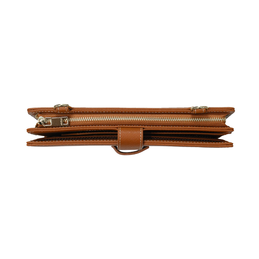 Lyra Travel Clutch - Caramel Brown