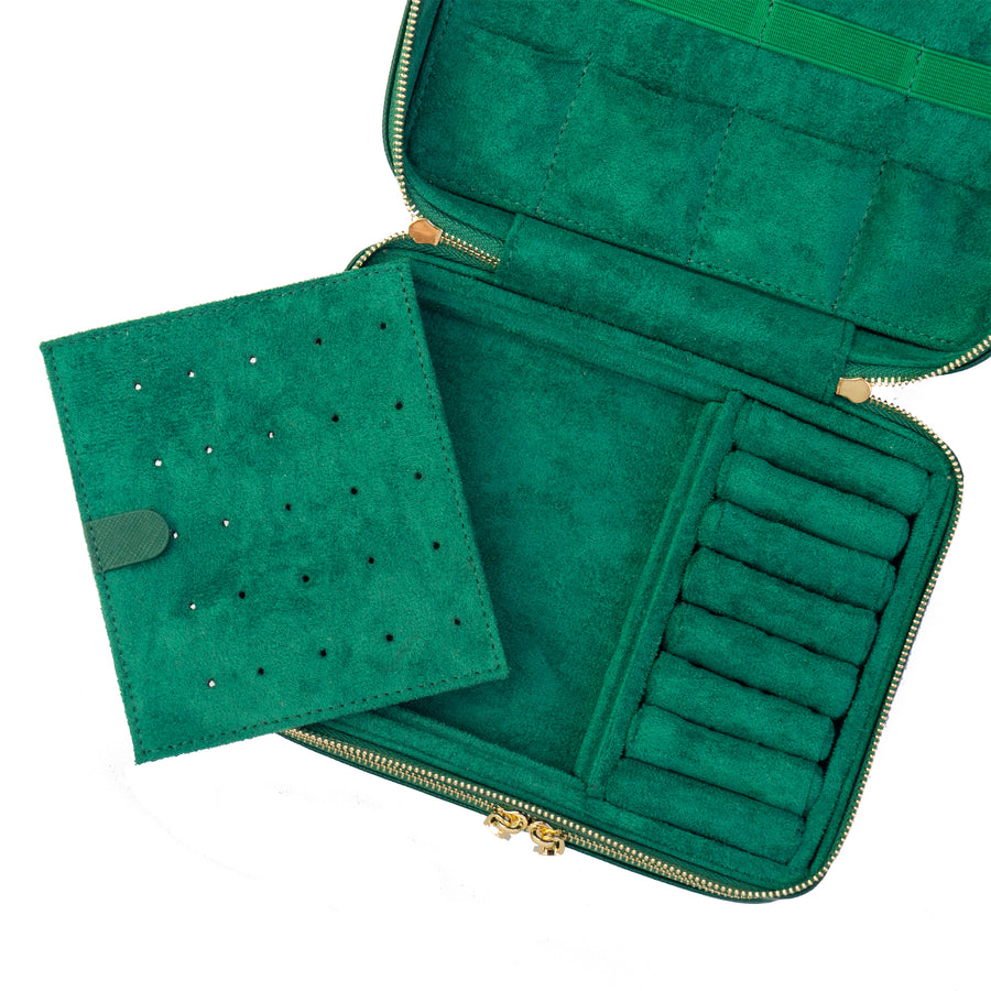 JAXXON Emerald Travel Jewelry Case Emerald Green